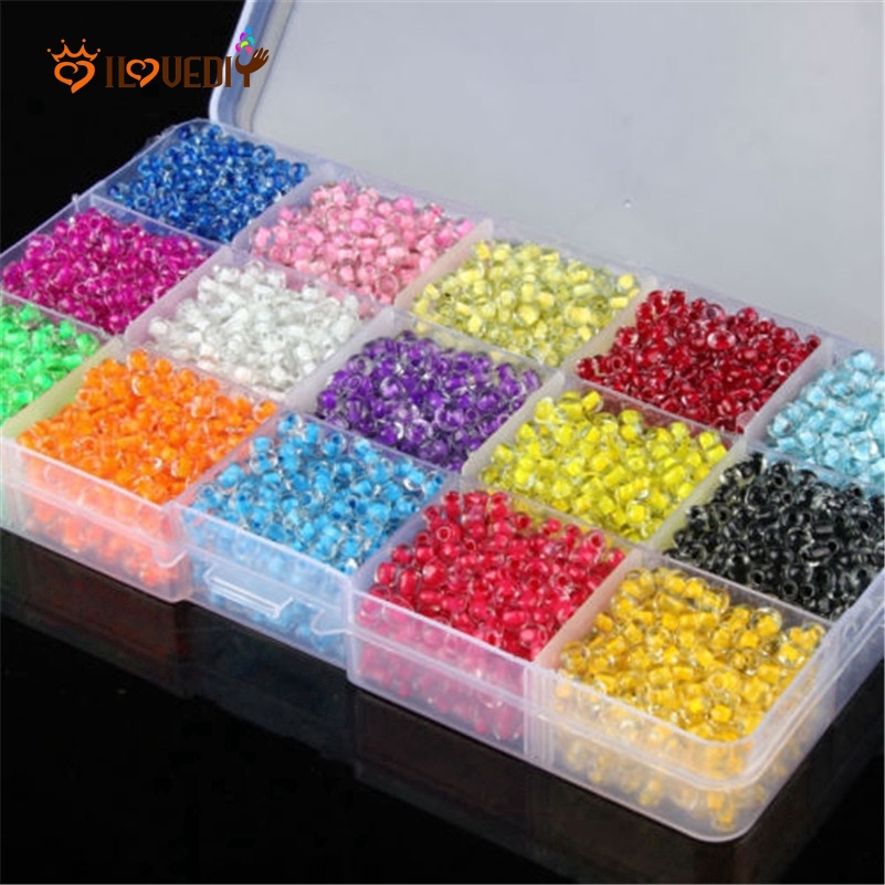 [ Wholesale 500Pcs Glass Seed Beads ] [ Acrylic Round Loose Spacer Beads For Bracelets Necklace Jewelry DIY Making ]