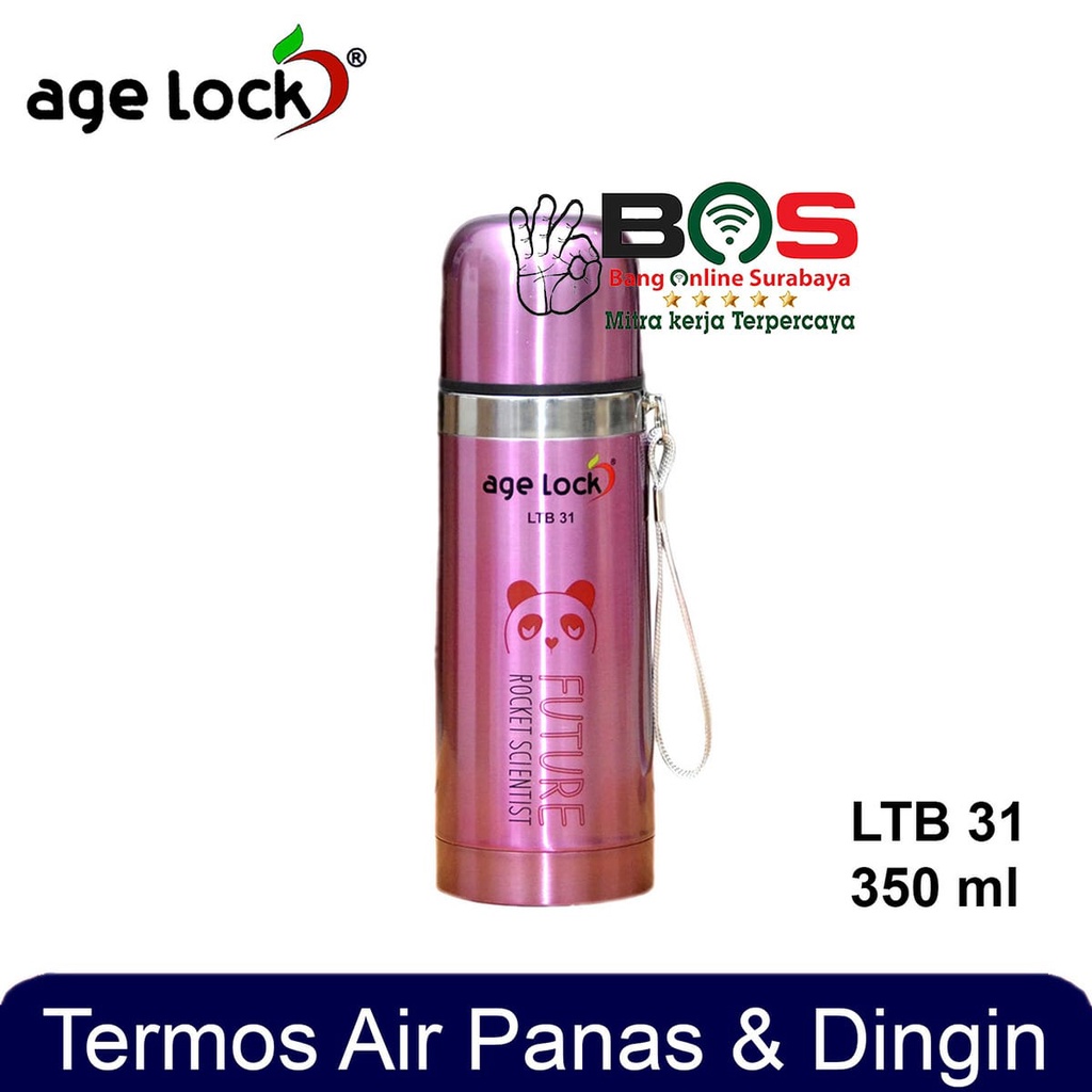 Thermos Air Dingin Panas 350 ML Botol Minum Stainless Steel Age Lock LTB-31