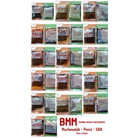 BMM paling laris diSidoarjo kemasan 55-58gram (BUMBU MASAK MACHMUDAH)