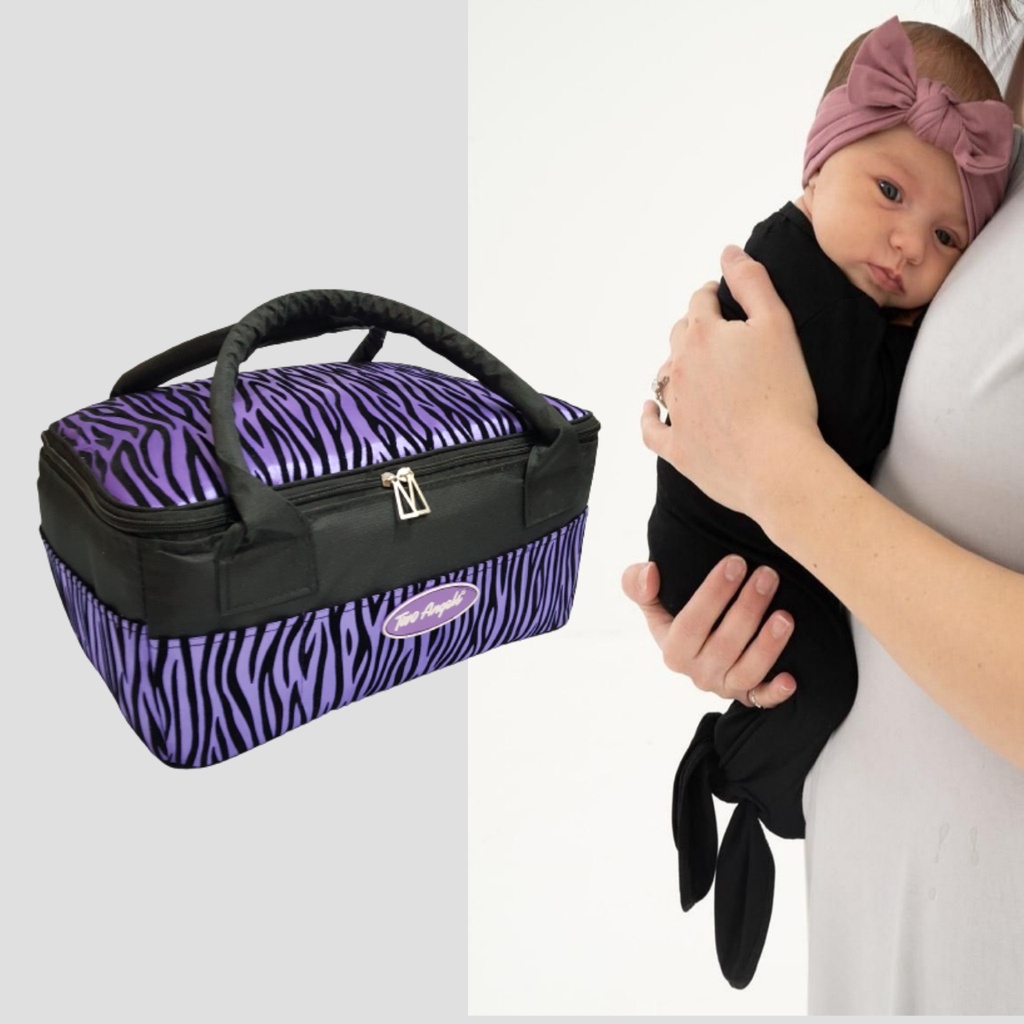 Caddy bag Baby Two angels / Organizer baby bag / Tas bayi ( FREE TRAVEL WARMER BOTTLE) U1