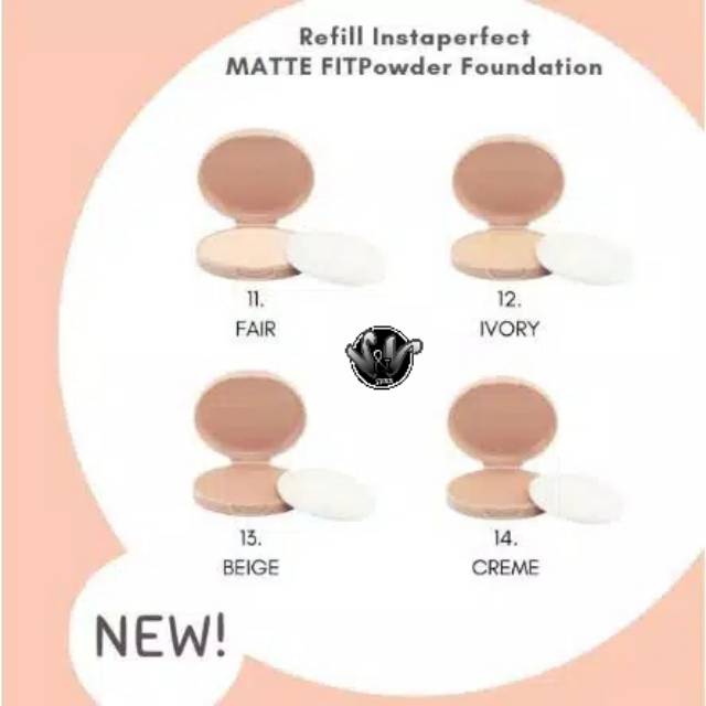 WARDAH INSTAPERFECT MATTE FIT POWDER FOUNDATION REFILL/WARDAH/BEDAK PADAT/REFILL BEDAK WARDAH/MAKEUP