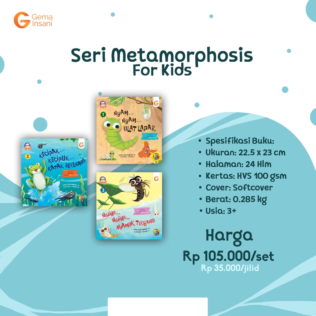 Buku 1 Set Seri Metamorphosis - Gema Insani 100% Original