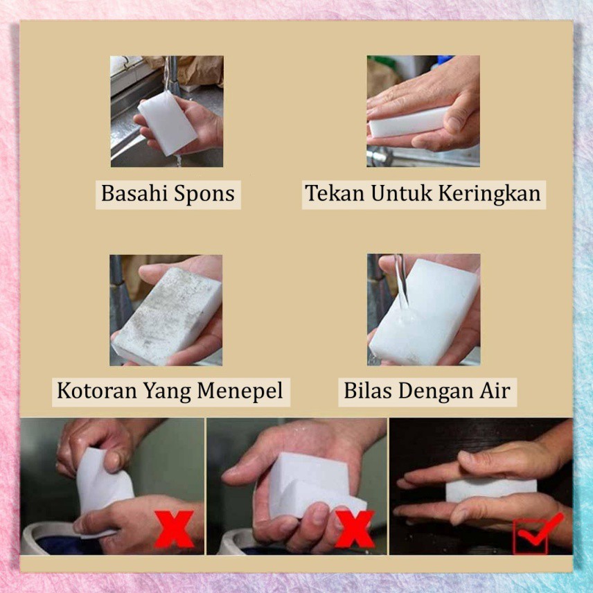 Spon Ajaib | Busa Pembersih Serbaguna | Spons Cuci Piring | Nano Magic Sponge | Rub Melamine Cleaner