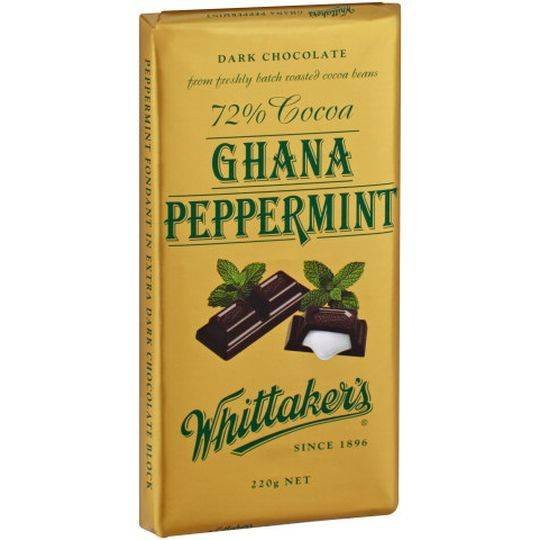 

whittakers ghana peppermint 220gr | coklat | snack | camilan