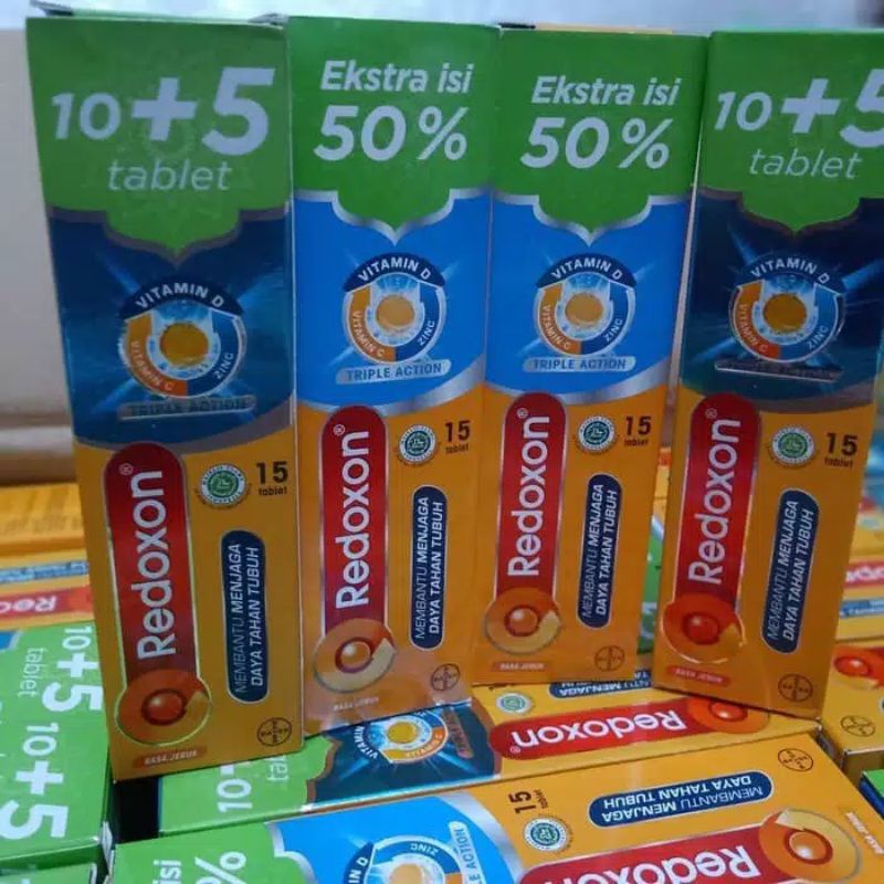 Redoxon Rasa Jeruk Triple Action Isi 15 Tablet