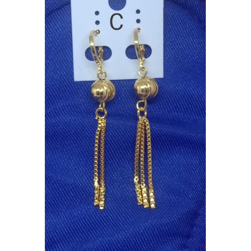 P23. Anting xuping wanita lapis emas dgn mata zircon