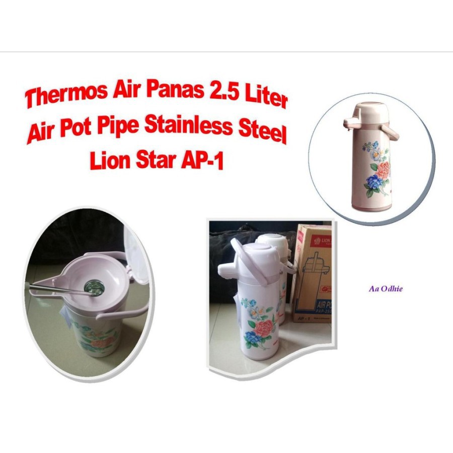 LION STAR Thermos Air Panas 2.5 Liter Air Pot Pipe Stainless Steel