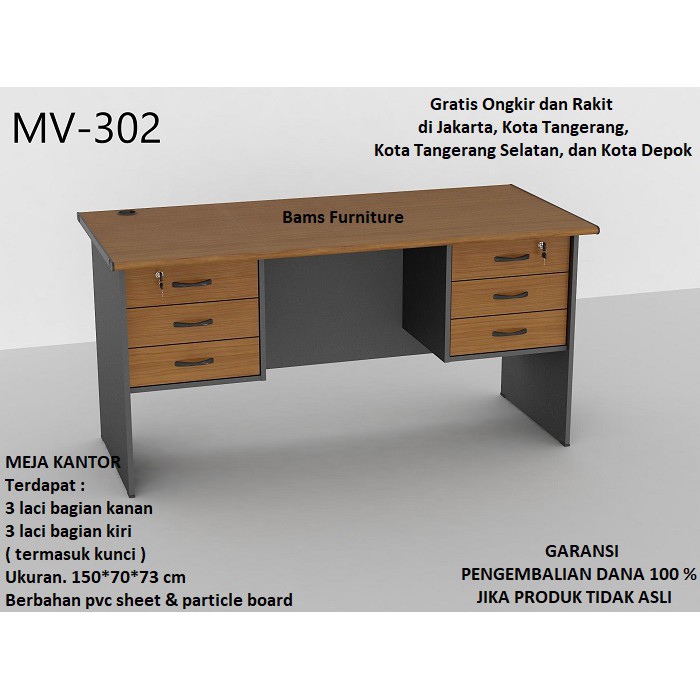 meja kerja meja kantor meja VIP MV-302