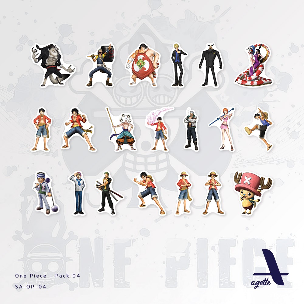 

20 PCS - Stiker One Piece - 04 - Laminasi - Waterproof Sticker