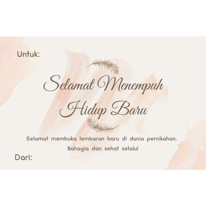 KARTU UCAPAN - HAPPY WEDDING