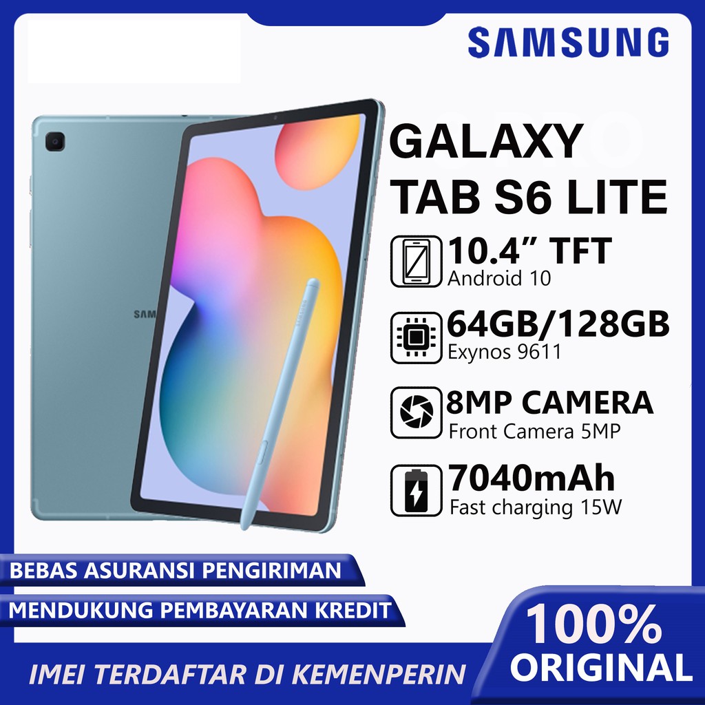 SAMSUNG TAB S6 LITE SM-P615 RAM 4/128GB GARANSI RESMI