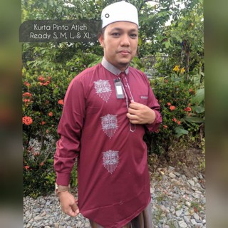  Bisa COD Baju Kurta Bordir  Pinto Aceh Lengan Panjang 