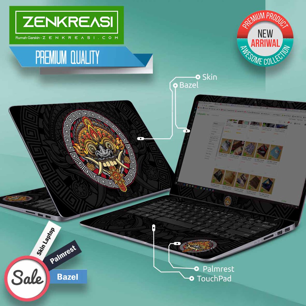 Garskin Laptop Tema Bali Art