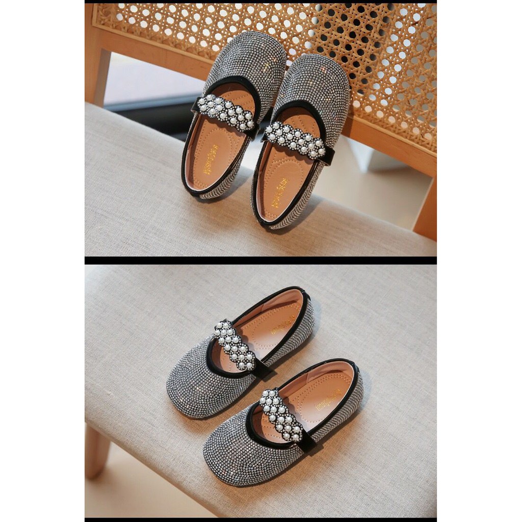 (LOLI-JKT) SP-M55 FLAT SHOES ANAK CEWEK IMPORT FULL BLINK DIAMOND 21-36