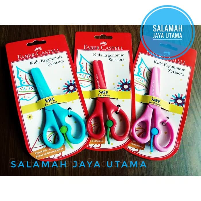 

Grosir Kids Ergonomic Scissors Faber Castell / Gunting Anak Faber Castell - Merah Elegan