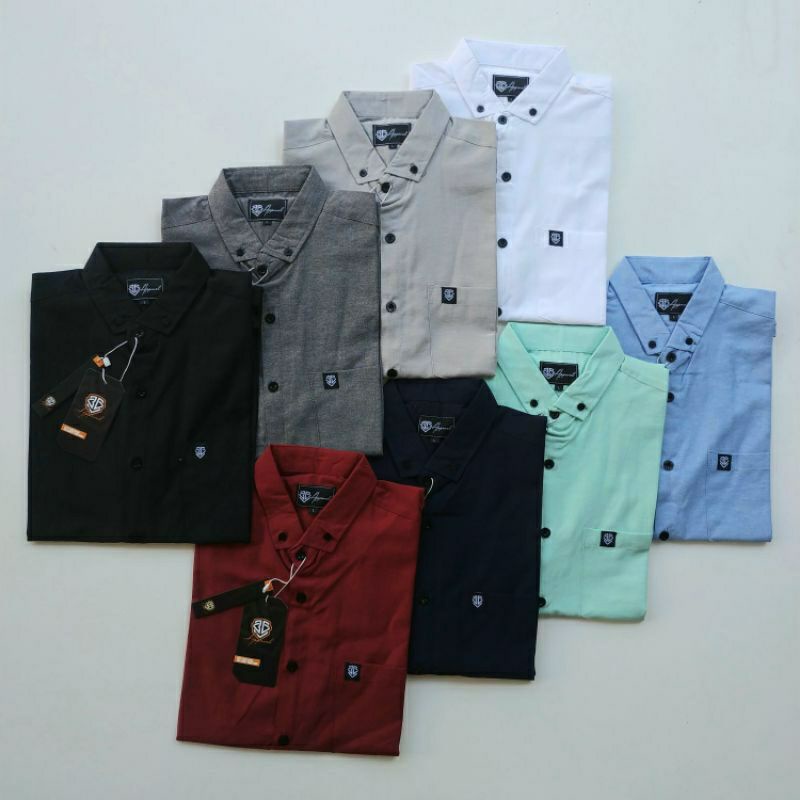 KEMEJA PRIA LENGAN PANJANG KATUN OXFORD KEMEJA POLOS SIZE M L XL KEMEJA PRIA PREMIUM