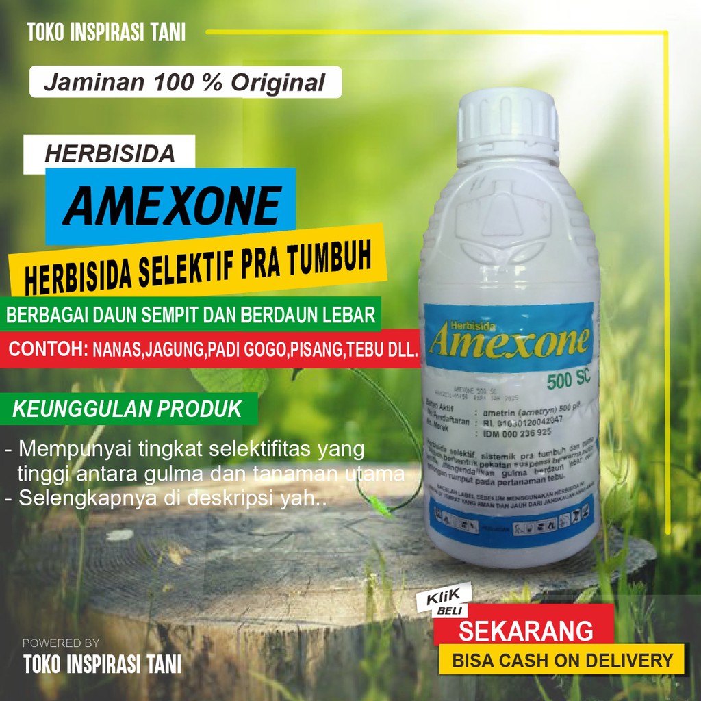 Herbisida Amexone 500SC 1 liter/Obat Pertanian Amexone 500SC 1 liter/Obat Gulma Amexone 500SC