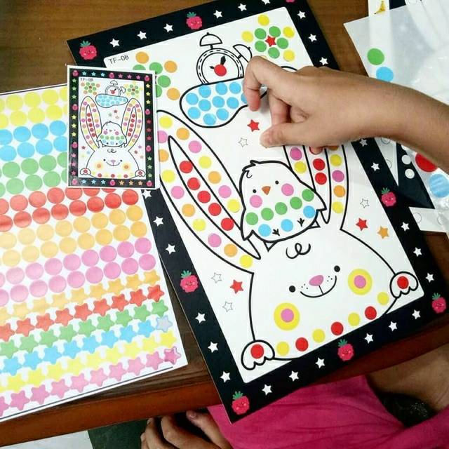 

DIY STICKER POLKADOT UK. FOLIO - MAINAN EDUKASI ANAK - STICKER ANAK