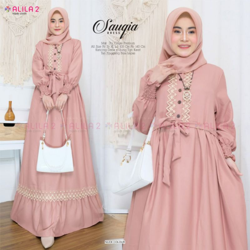 READY√√ SAUQIA DRESS KEKINIAN BY ALILA