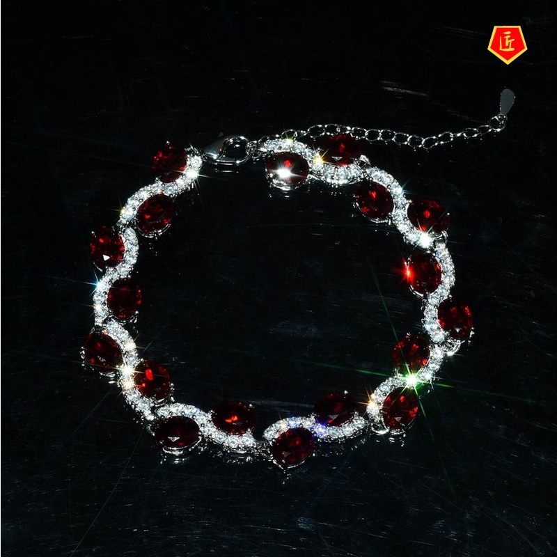 [Ready Stock]Luxury Fashion Natural Ruby Bracelet