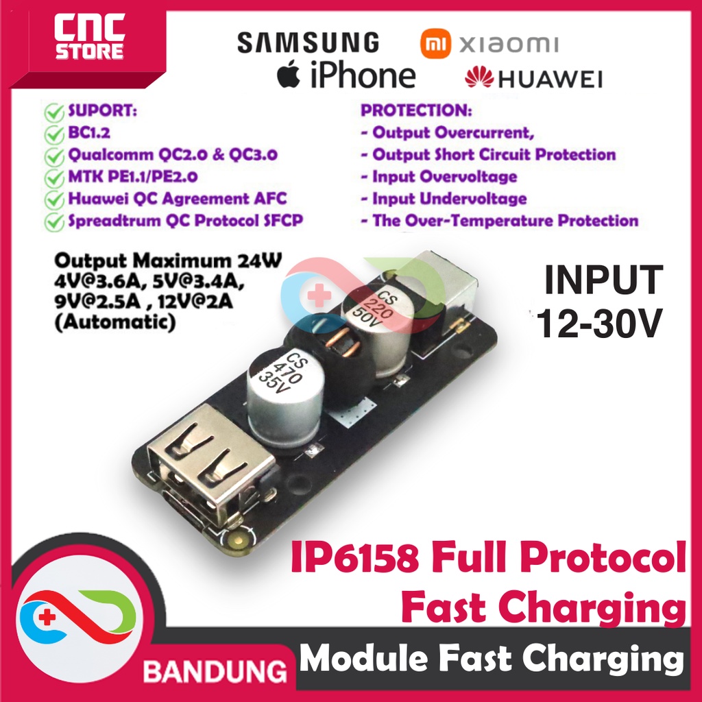 IP6518 FULL PROTOCOL FAST CHARGING BOARD MODULE QUALCOMM QC3.0