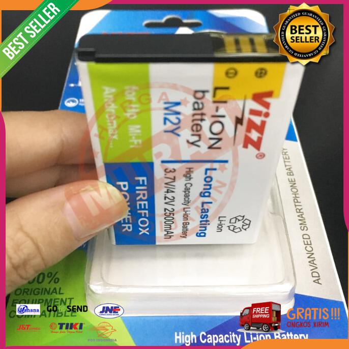 Acc Hp Baterai Modem Wifi 4G Smartfren Andromax M2Y 2500Mah Double Power Vizz