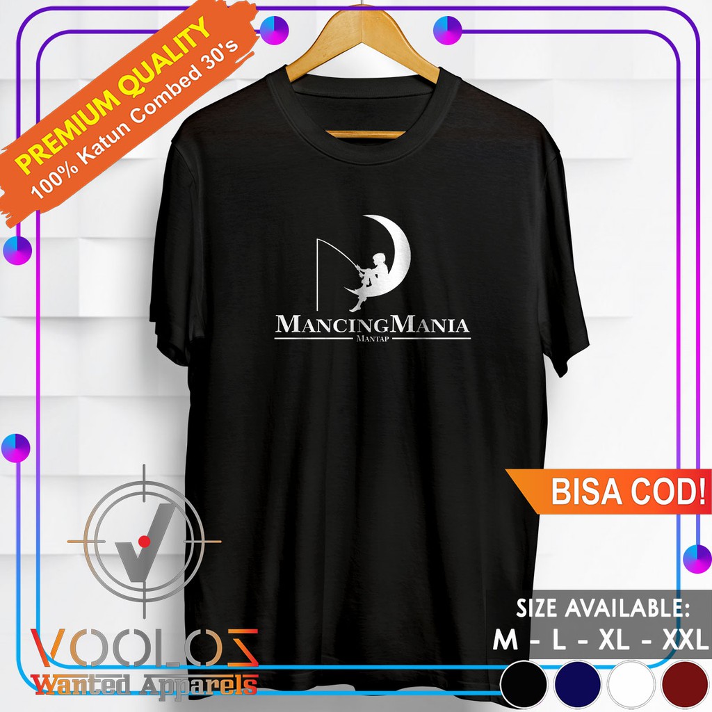 Baju Kaos Pria Branded Plesetan Lucu Distro Laki Laki Cowok Jumbo Oversize Mancing Mania Mantap