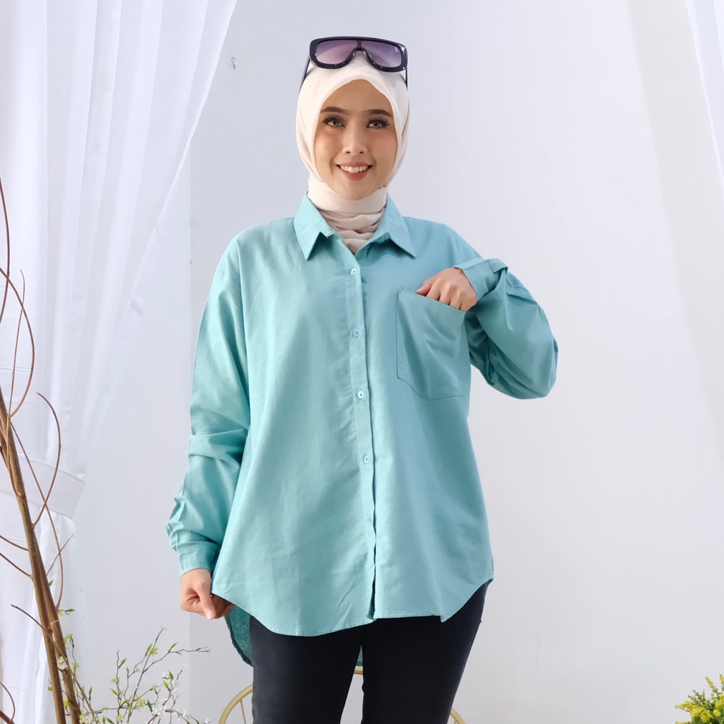 KEMEJA OVERSIZED LINEN WANITA