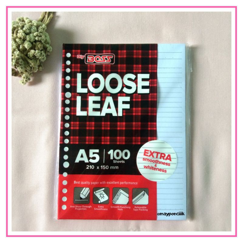 

Loose Leaf Big Boss Ukuran A5 GARIS (Isi 100 Lembar)