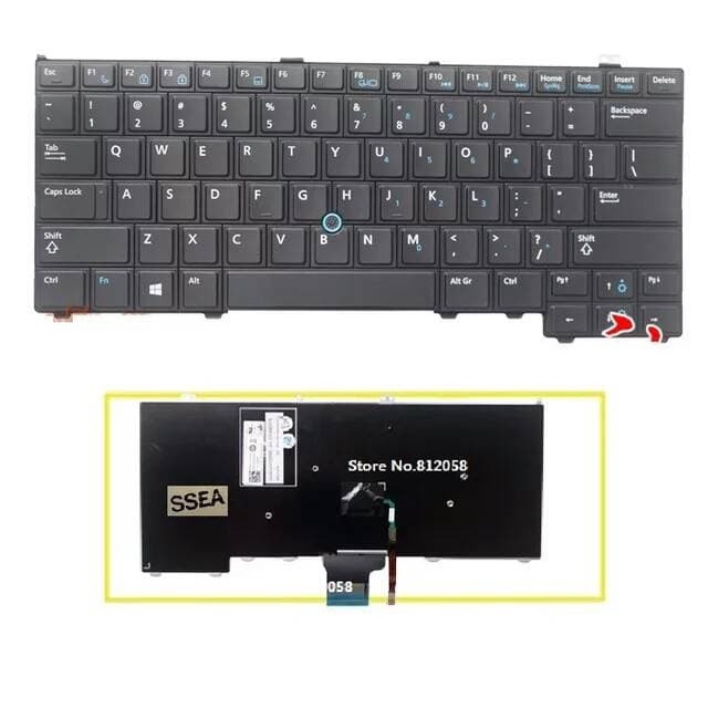 Keyboard Dell Latitude E7440 E7240 US