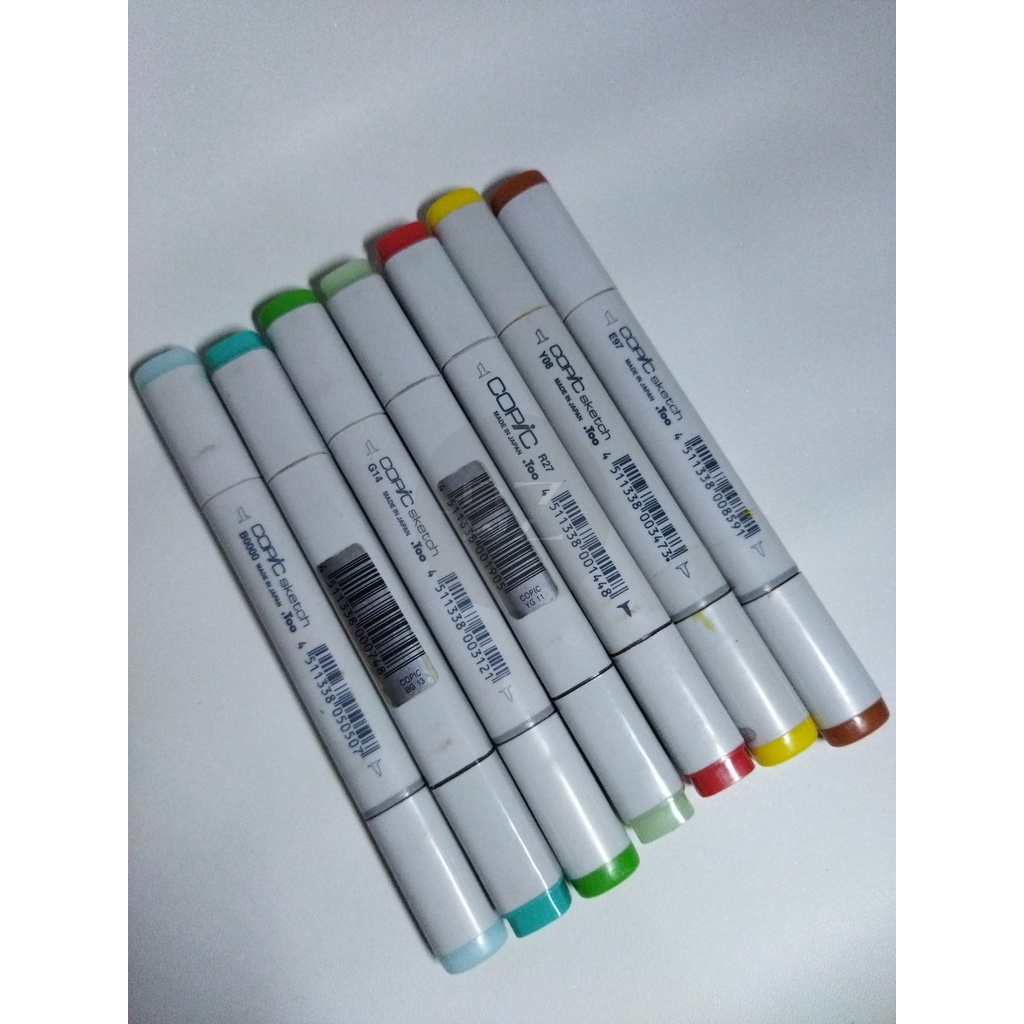 COPIC SKETCH R27 Y08 E97 G14 BG13 YG11 B0000 MARKER PRELOVED SECOND BEKAS MURAH