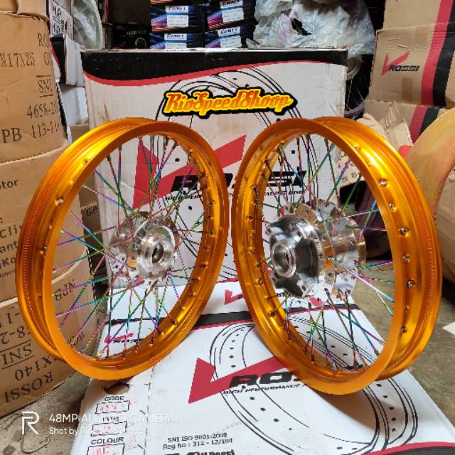 Velg Pelek Tiger Revo JariJari Pelangi Velg Gold Tapak Lebar 185-215