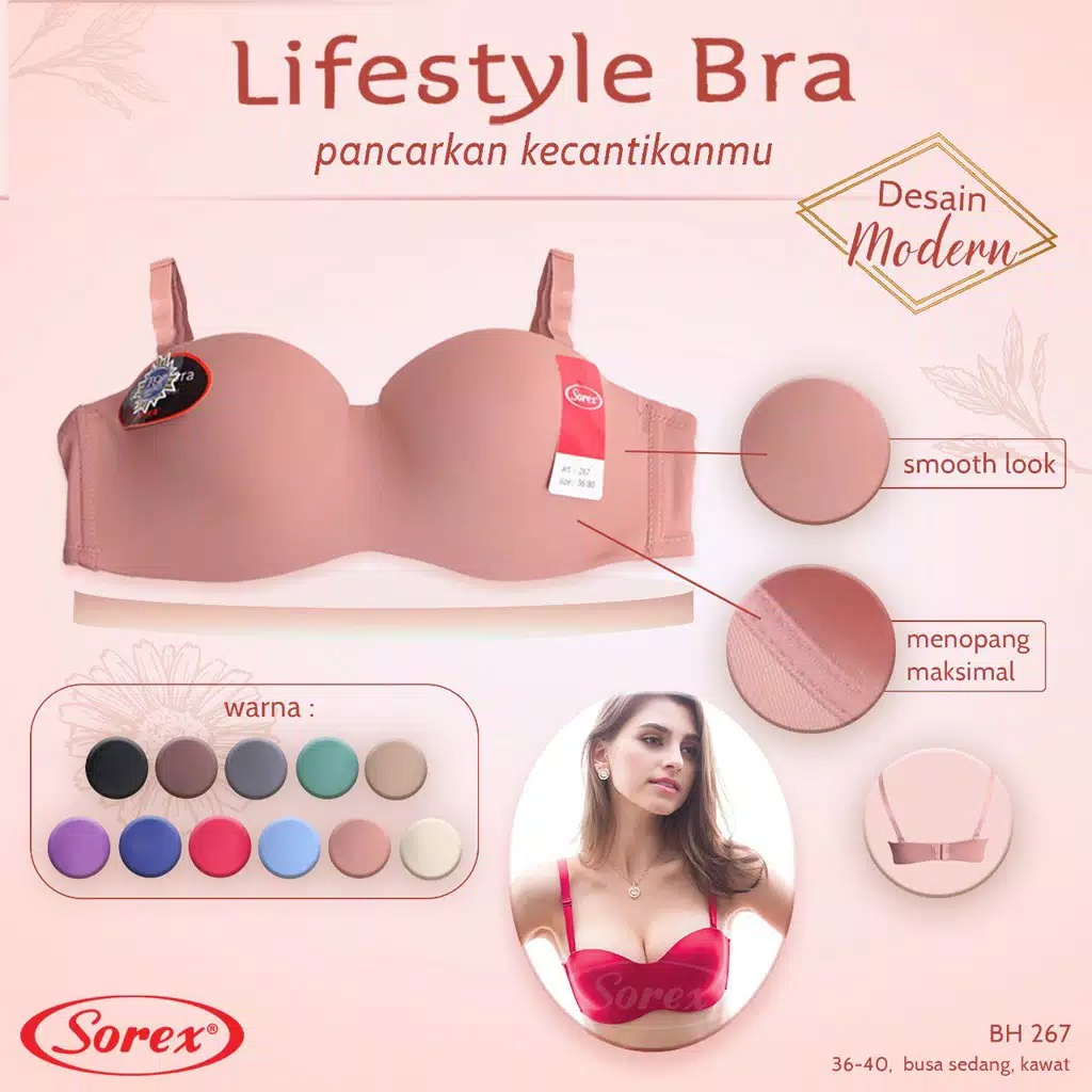 J586 BRA WANITA SOREX SEAMLESS SIZE 34 - 40