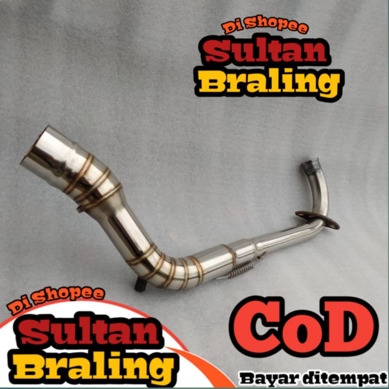 pipa leher knalpot racing Mio j Mio sporty Mio soul Mio GT Mio M3 stainless inlet 50mm