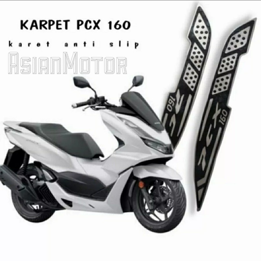 Karpet Bordes PCX 160 New Karpet Alas Kaki Pijakan Kaki Honda PCX 160 Anti Buram Injakan Kaki Injekan Kaki PCX 160 Aksesoris Sparepart Variasi PCX 160 Terbaru