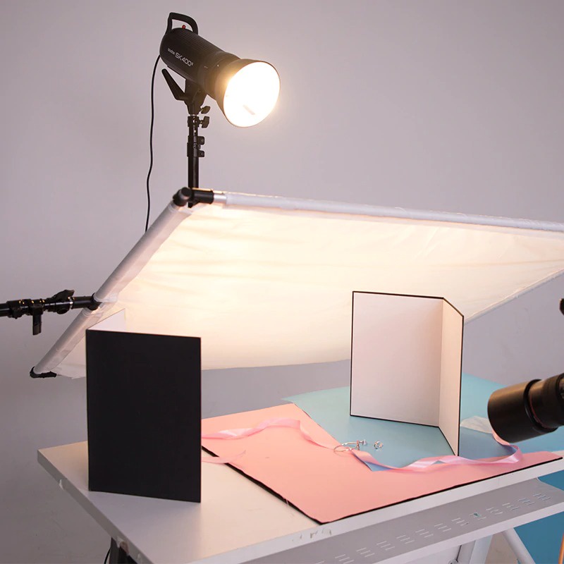 Papan Reflector Lipat Collapsible Cardboard 3in1 Reflective Paper A3 59.5x42cm - A3R - Black