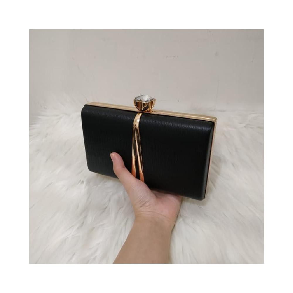 Tas Pesta atau Clutch Wanita Import Glitter - Hitam