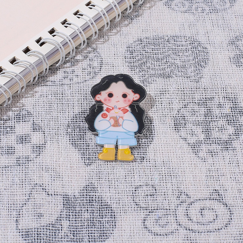 Cute cartoon brooch girl bear pin schoolbag pendant accessories