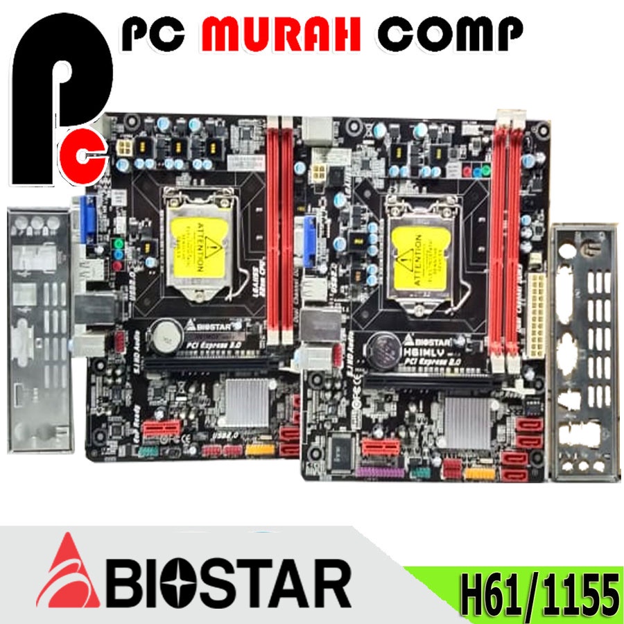 Mainboard Mobo Motherboard Intel 1155 H61 BIOSTAR ONBOARD biostar