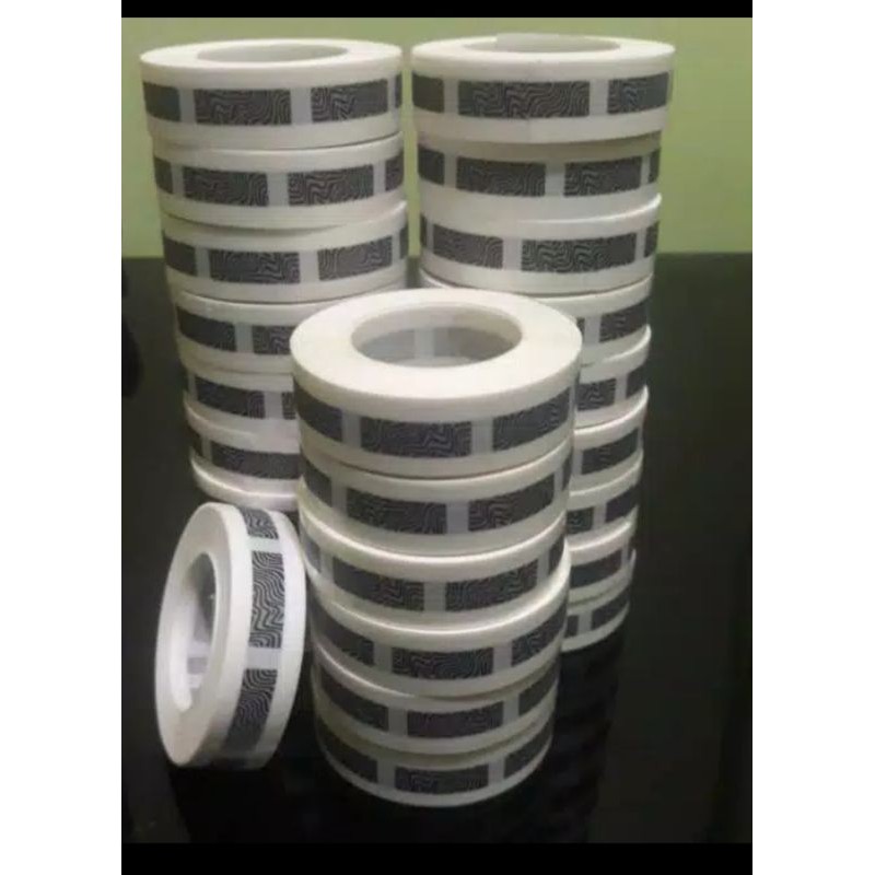 

label gosok voucher penutup pin motif zebra