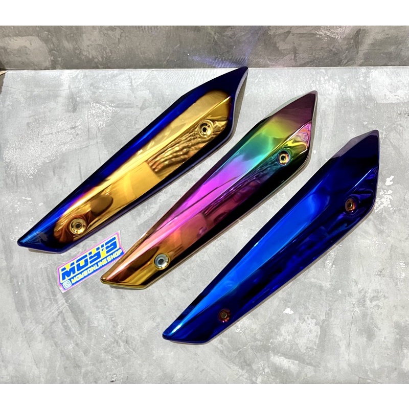 TAMENG LIST COVER KNALPOT NMAX  RAINBOW GOLD BLUE 2 TONE ORIGINAL HENG THAILAND