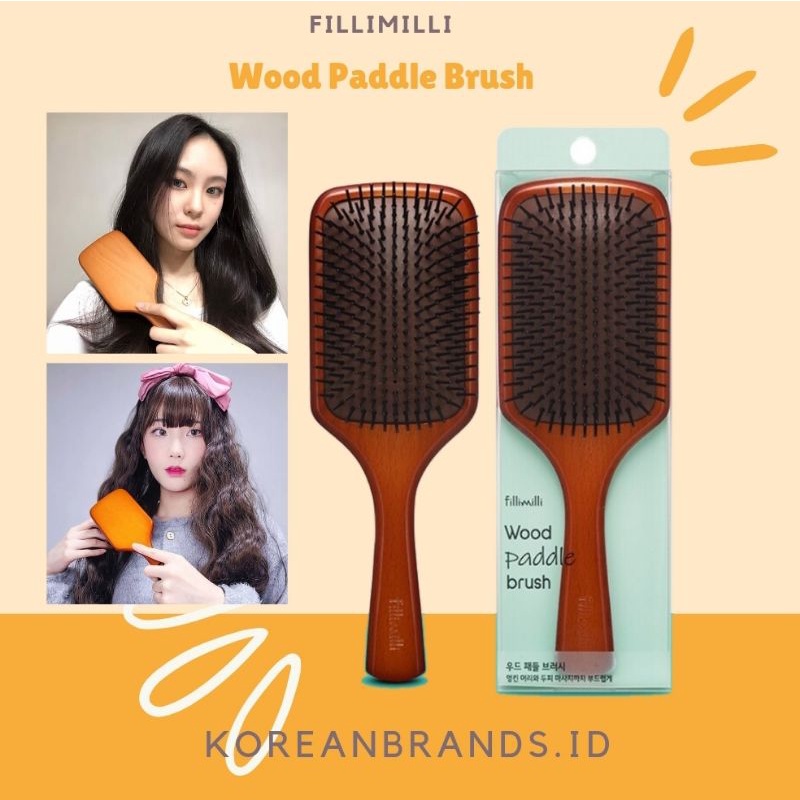 [READY STOCK] Fillimilli Wood Paddle Brush / Sisir Kayu