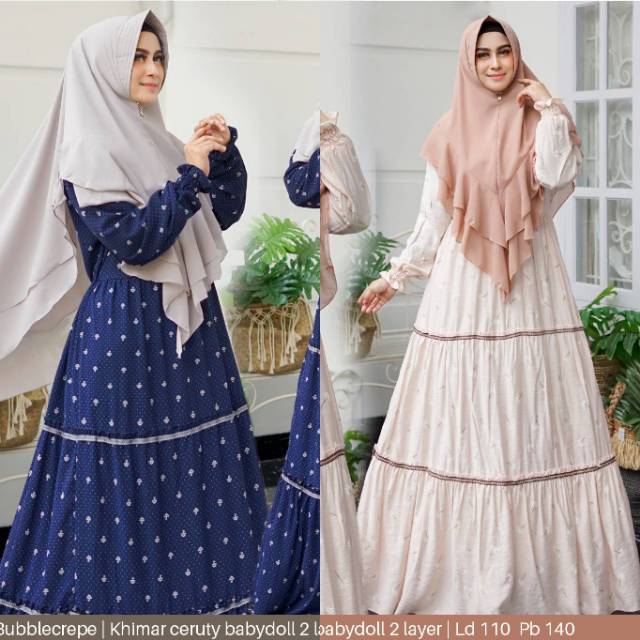 Gamis syari cezendra dahlia kalisa davency duvency kameela candy boba umbrella humaira eugene