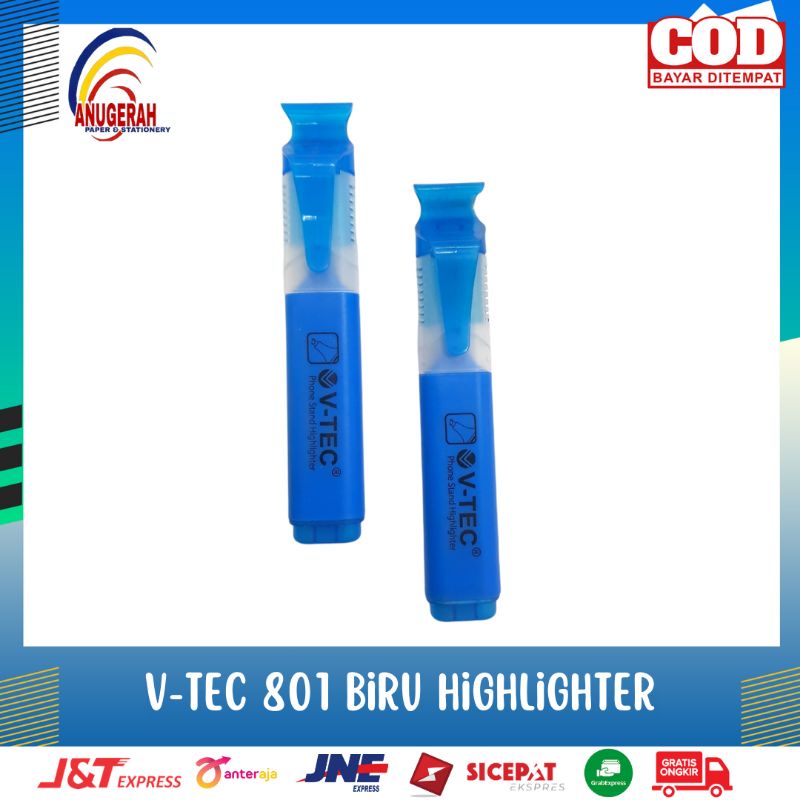 

V-TEC 801 BIRU HIGHLIGHTER / STABILO VTEC BIRU / STABILO MURAH (PCS)