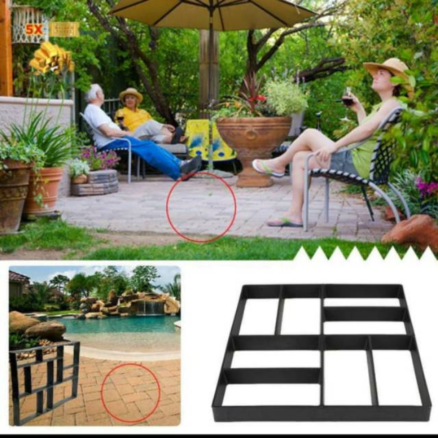 Crystalcove12 Cetakan Paving Konblok Conblock Jalan Taman Garden Persegi Panjang