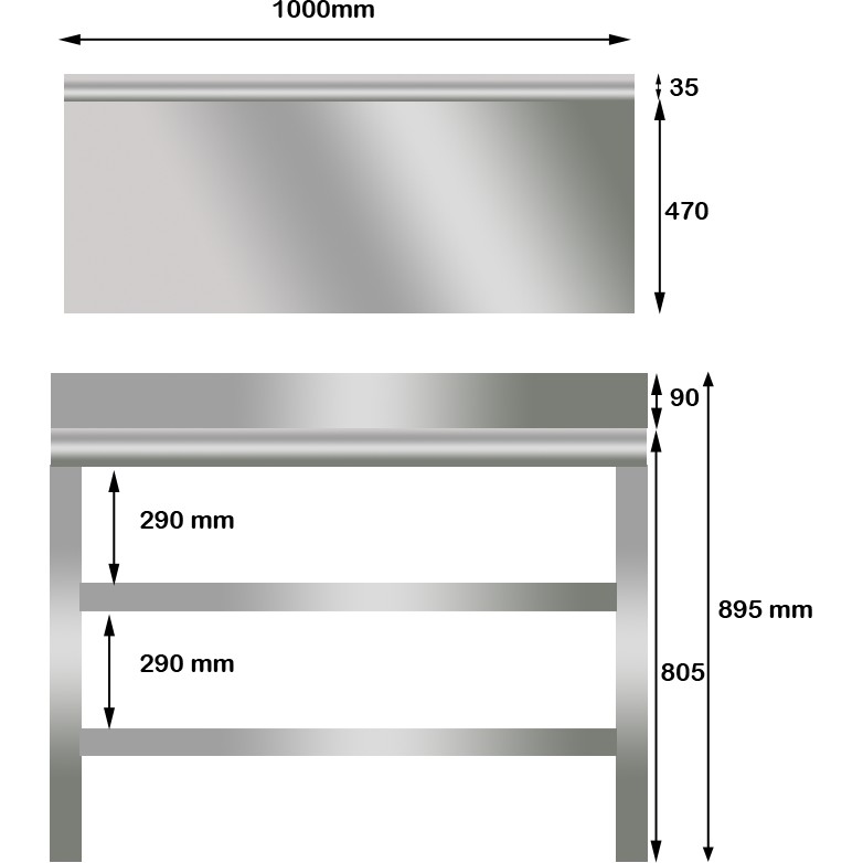 Meja Dapur/Kompor Stainless Steel Mr Dapur 3 Rak Serbaguna Original