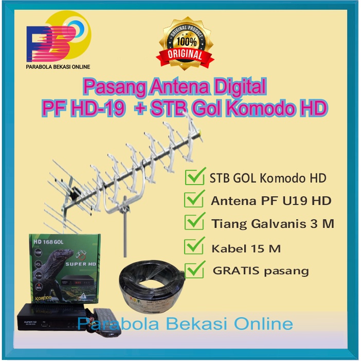 Paket Pasang Antena TV Digital Plus STB Digital DVBT2