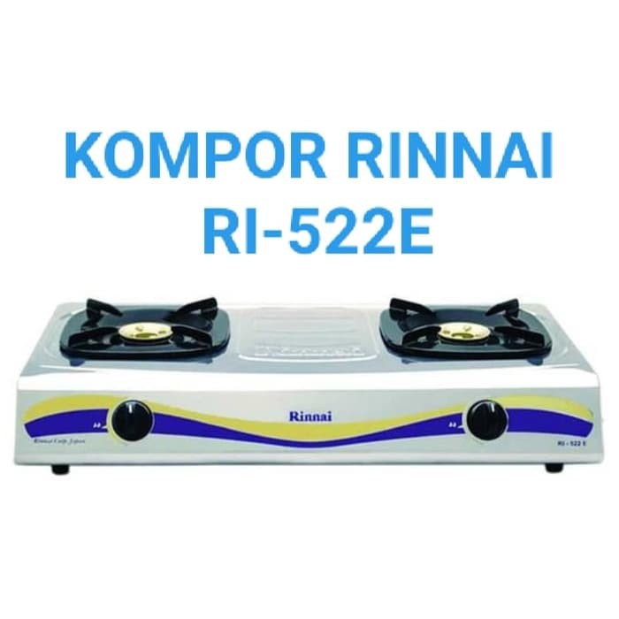 Rinnai Kompor Gas RI 522 E + Free Selang Regulator Win Gas -stenlis