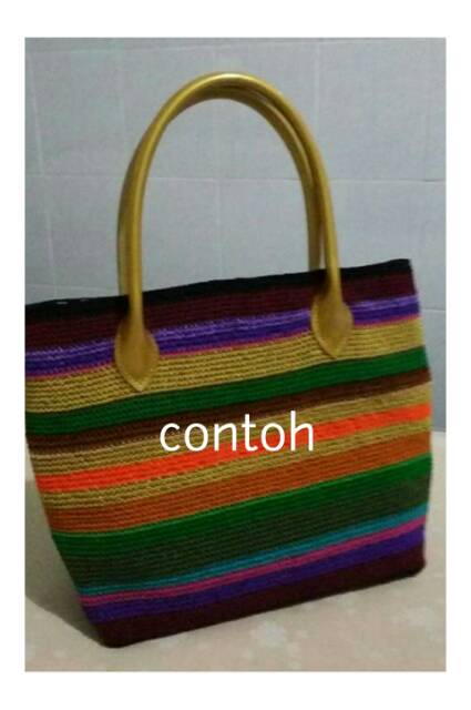 Handle tas simple ujung lancip bahan kulsin (1 psng)