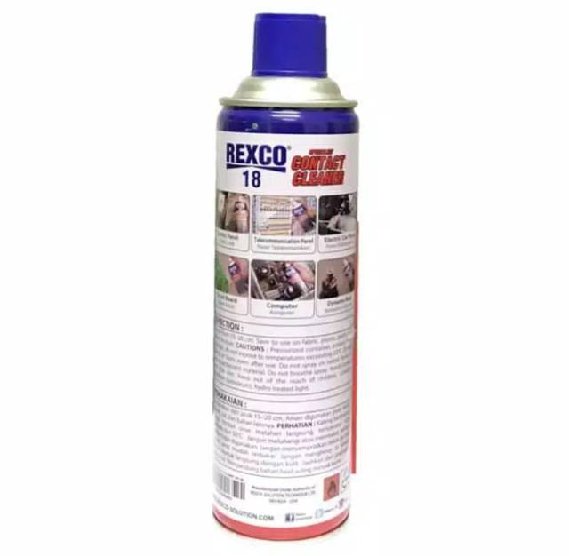 REXCO 18 CONTACT CLEANER 500 ml Pembersih IC LED PCB Board Elektronik / Contact Cleaner Pembersih Komponen Elektronik Elektrik 500ml